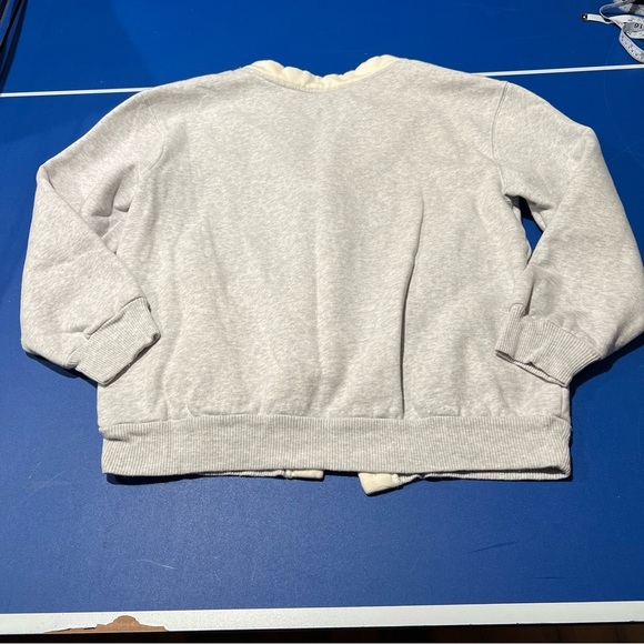 PINK VICTORIA’S SECRET PREMIUM FLEECE BOYFRIEND CARDIGAN GREY/CREAM SIZE SMALL - Picture 9 of 9